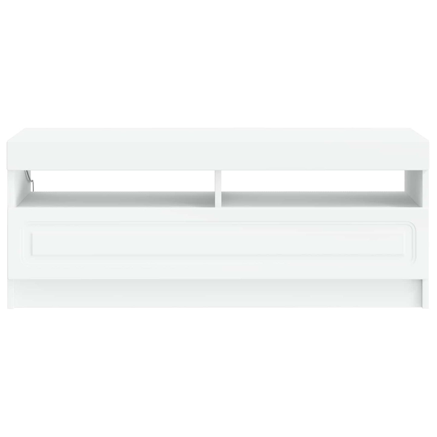 LED TV-skab Hvid Konstrueret træ