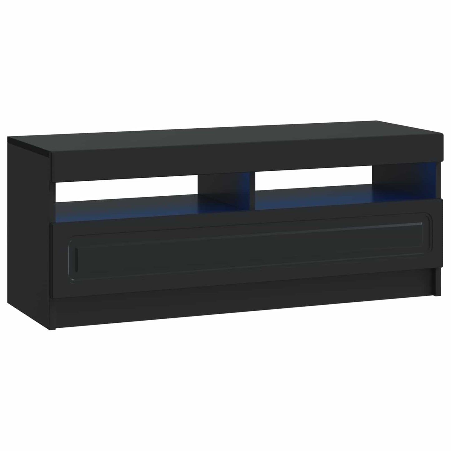 LED TV-skab Sort Konstrueret træ