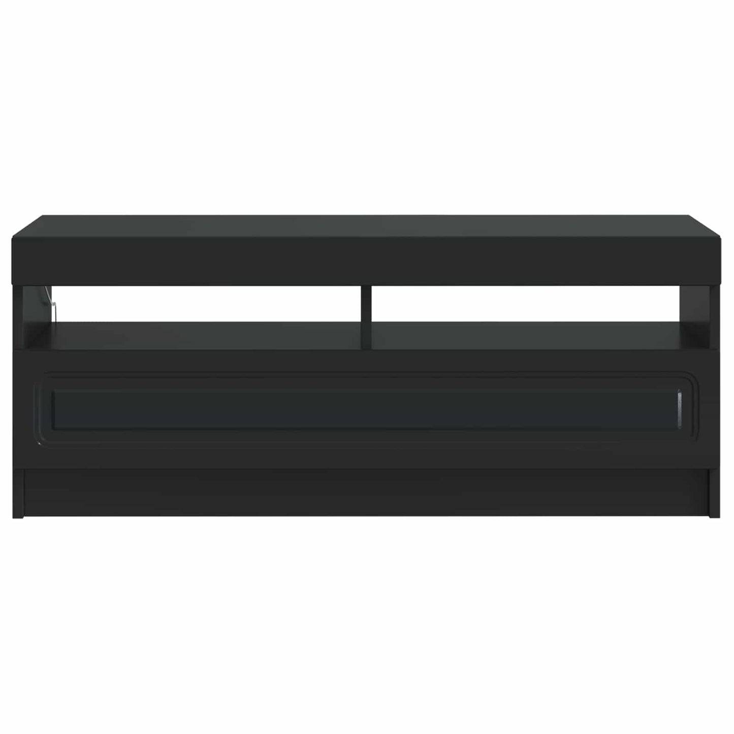 LED TV-skab Sort Konstrueret træ