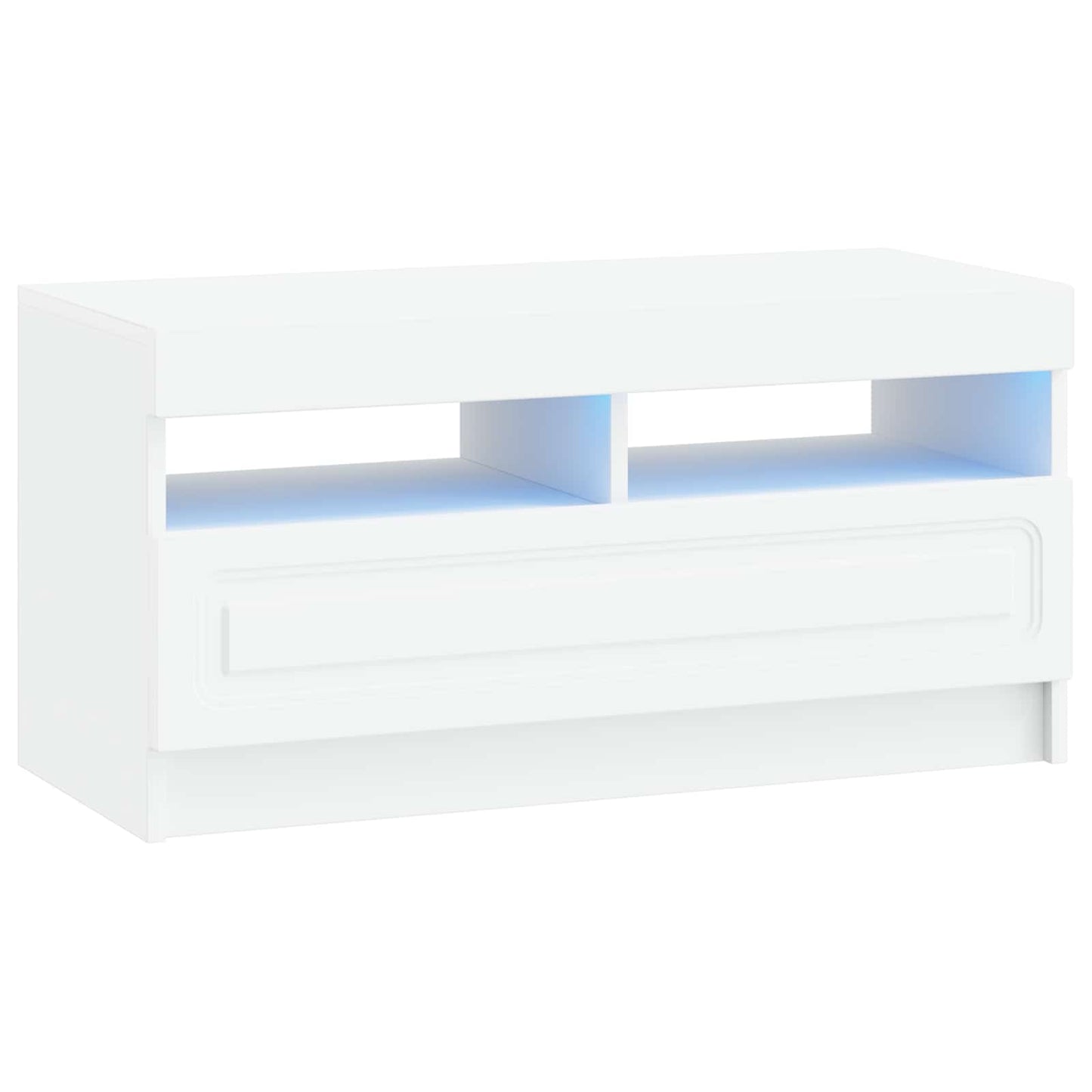 LED TV-skab Hvid Konstrueret træ
