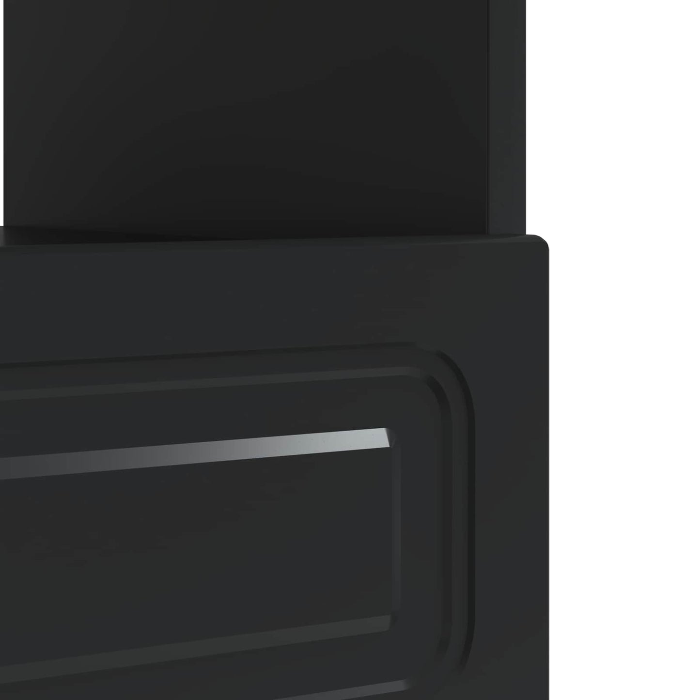 LED TV-skab Sort Konstrueret træ