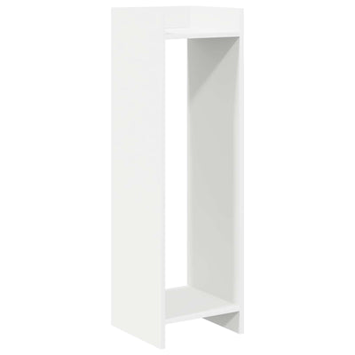 Planteholder med hylde Hvid 30 x 30 x 100 cm Konstrueret træ