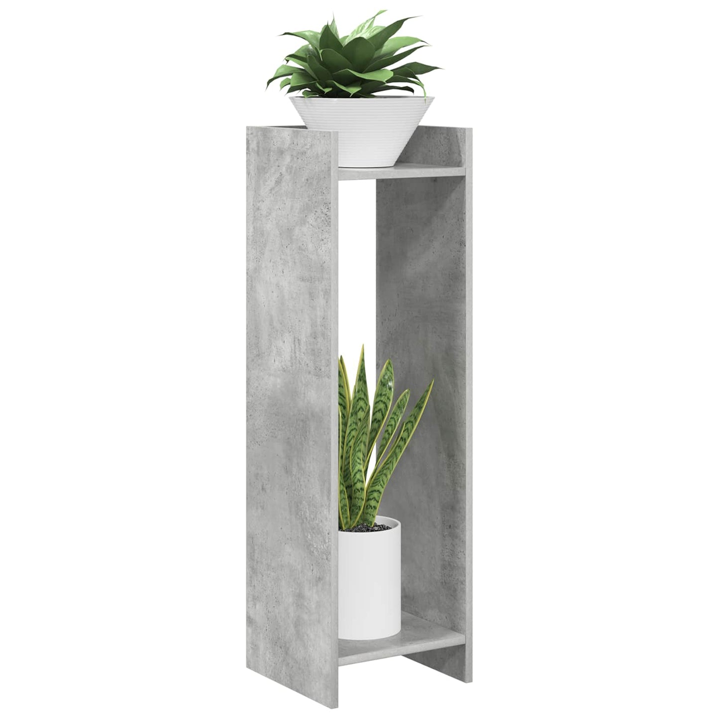 Planteholder BetonGrå 30 x 30 x 100 cm Konstrueret træ