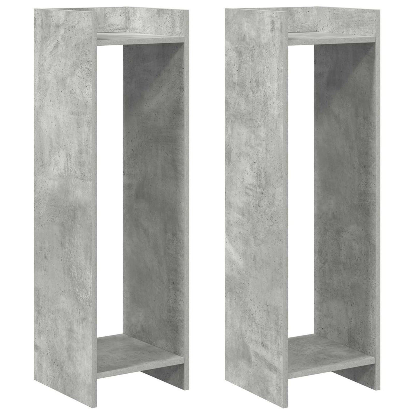 Planteholder 2 pcs BetonGrå 30 x 30 x 100 cm Konstrueret træ