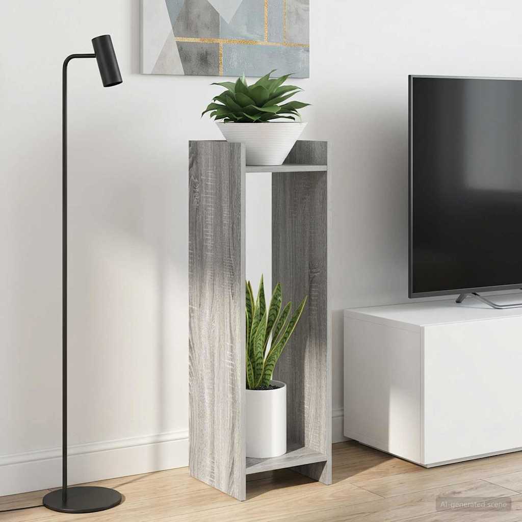 Planteholder 2 pcs Grå Sonoma 30 x 30 x 100 cm Konstrueret træ billede