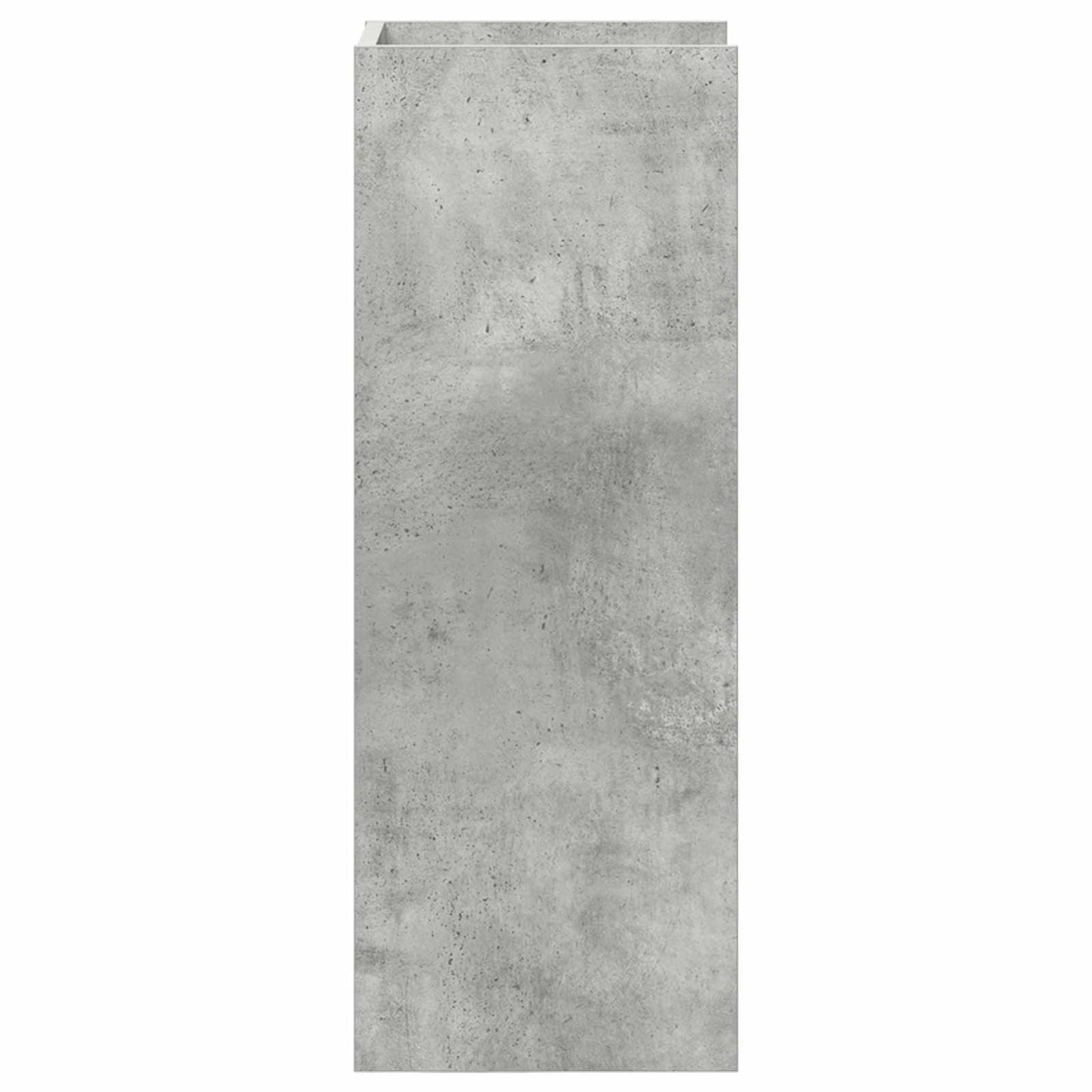 Planteholder med hylde BetonGrå 30 x 30 x 80 cm Konstrueret træ