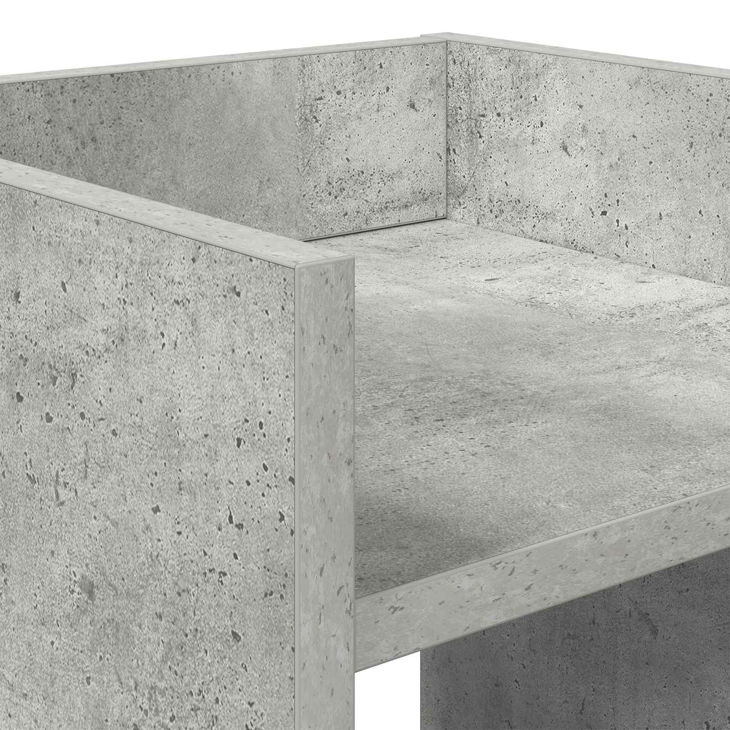 Planteholder 2 pcs BetonGrå 30 x 30 x 80 cm Konstrueret træ