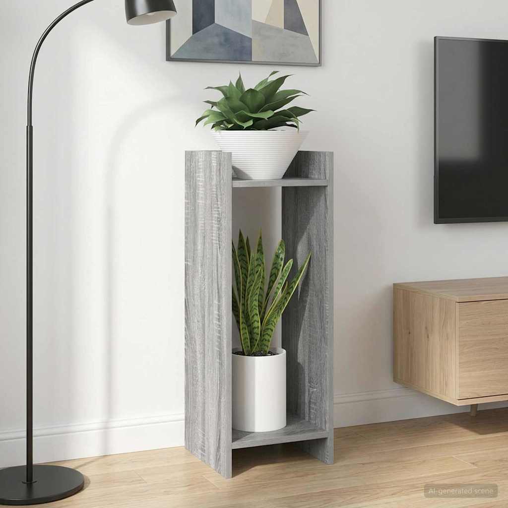 Planteholder 2 pcs Grå Sonoma 30 x 30 x 80 cm Konstrueret træ billede