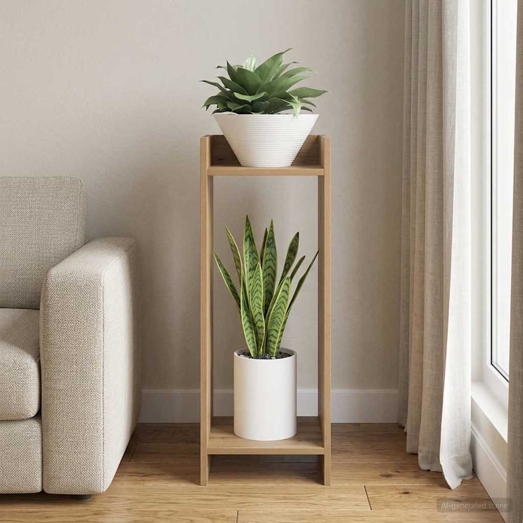 Planteholder Artisan Eg 30 x 30 x 80 cm Konstrueret træ
