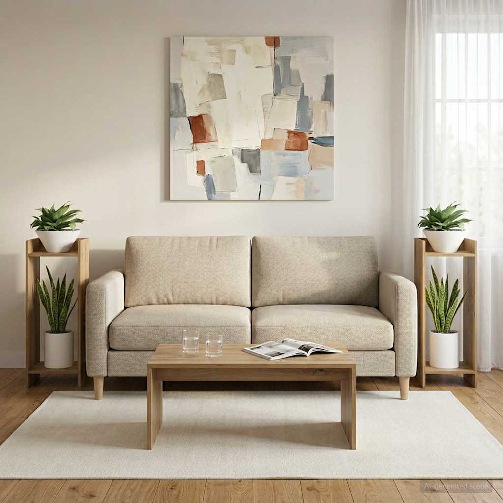 Planteholder 2 pcs Artisan Eg 30 x 30 x 80 cm Konstrueret træ