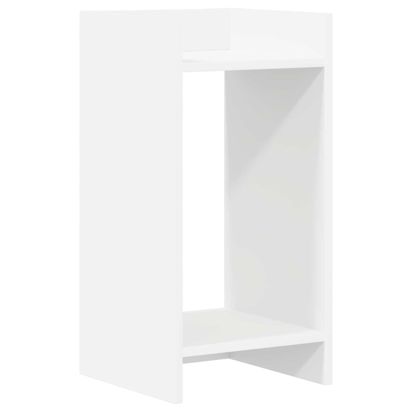 Planteholder med hylde Hvid 30 x 30 x 60 cm Konstrueret træ