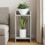 Planteholder med hylde BetonGrå 30 x 30 x 60 cm Konstrueret træ