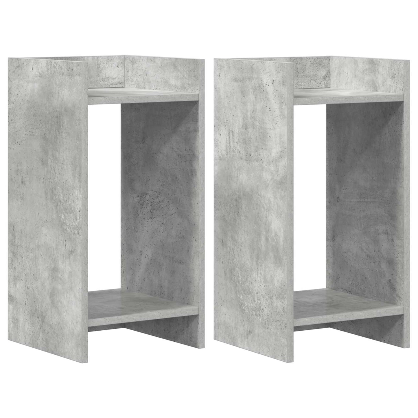 Planteholder 2 pcs BetonGrå 30 x 30 x 60 cm Konstrueret træ