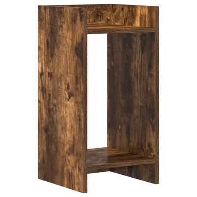 Planteholder med hylde Røget Eg 30 x 30 x 60 cm Konstrueret træ