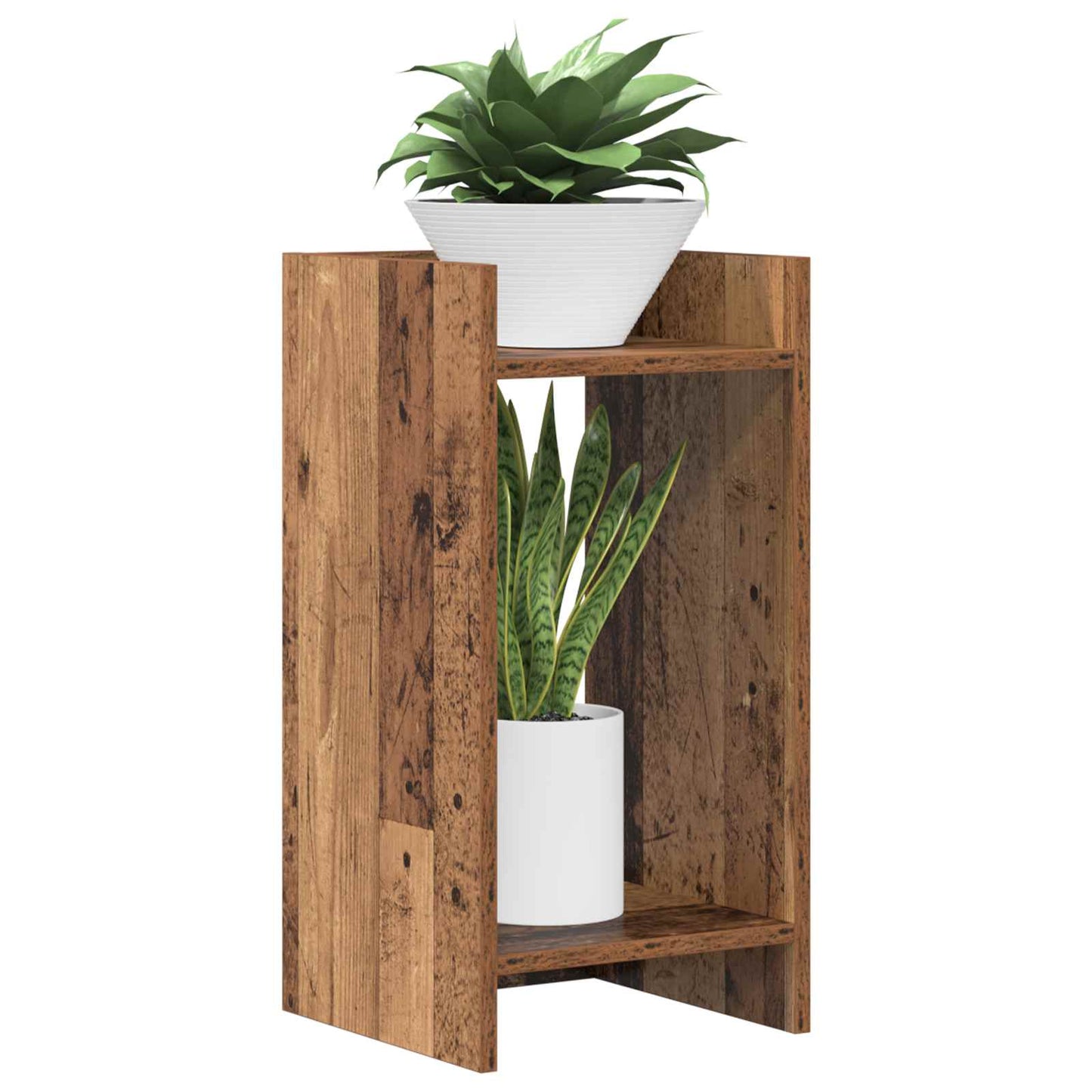 Planteholder 2 pcs Gammelt træ 30 x 30 x 60 cm Konstrueret træ