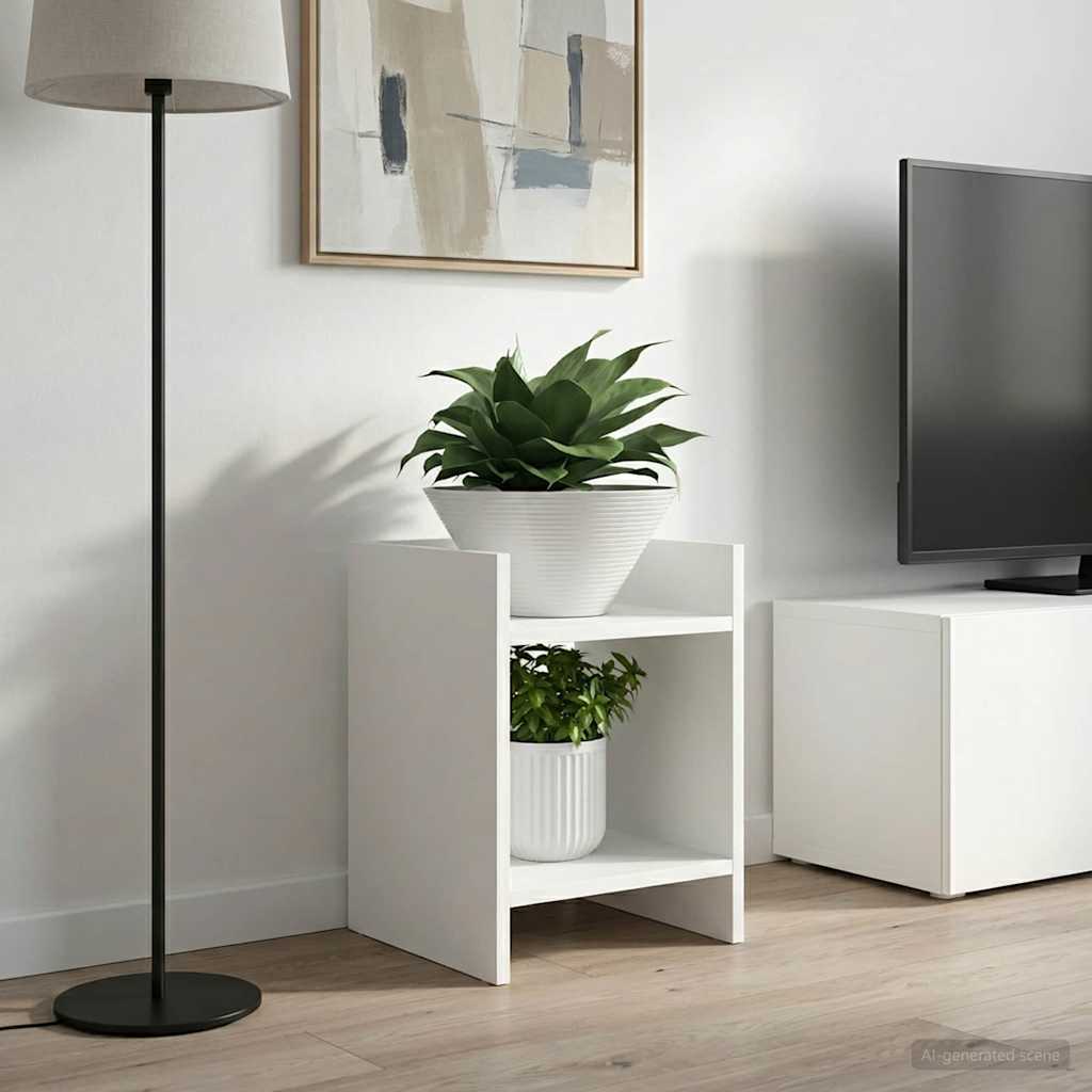 Planteholder 2 pcs Hvid 30 x 30 x 40 cm Konstrueret træ billede