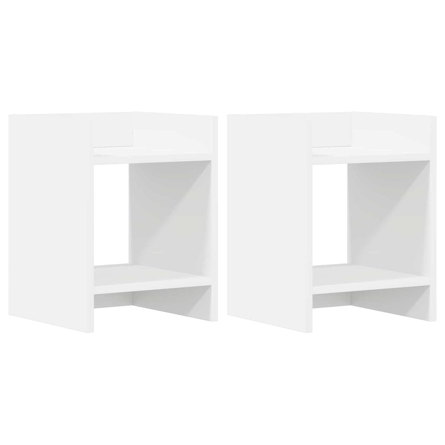 Planteholder 2 pcs Hvid 30 x 30 x 40 cm Konstrueret træ