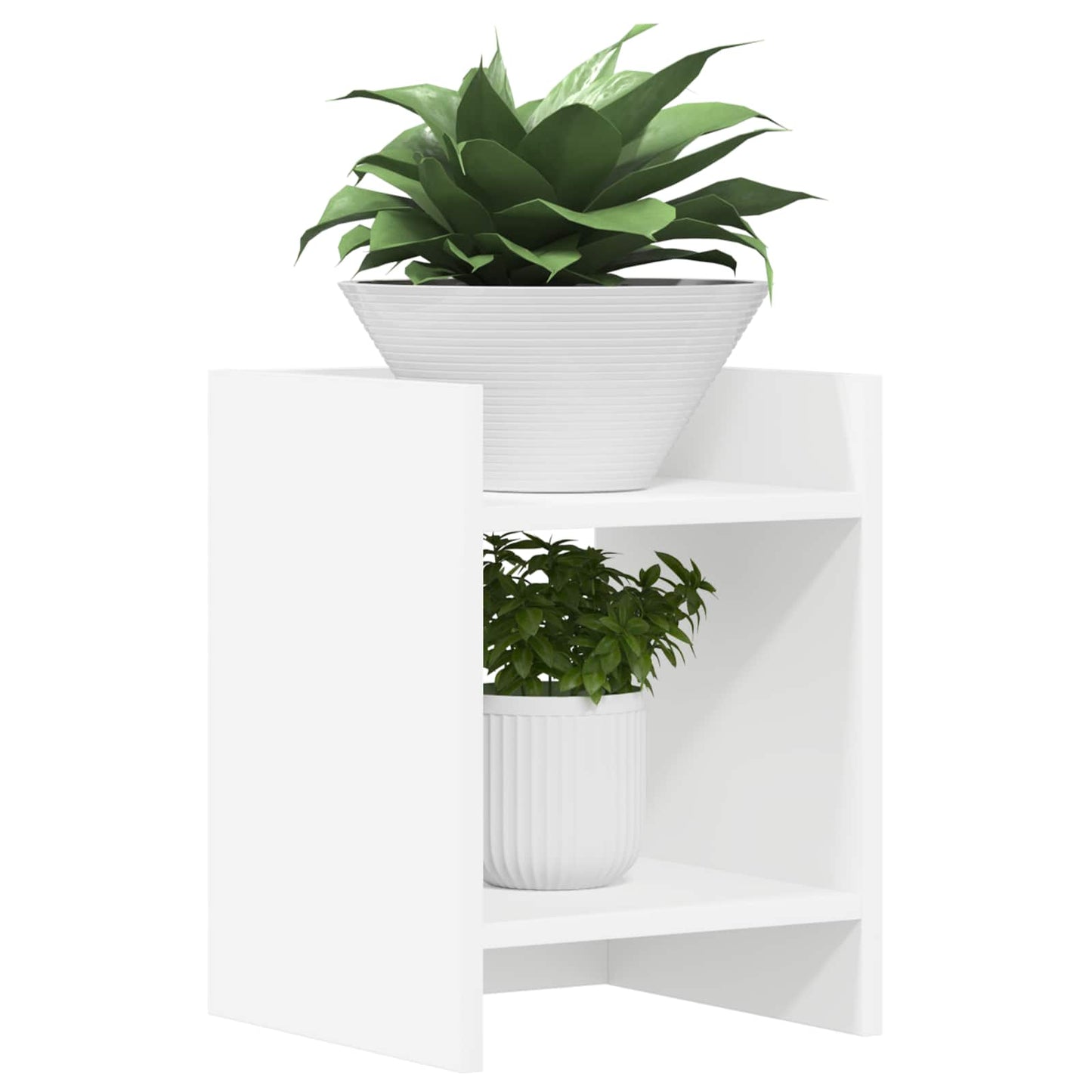 Planteholder 2 pcs Hvid 30 x 30 x 40 cm Konstrueret træ