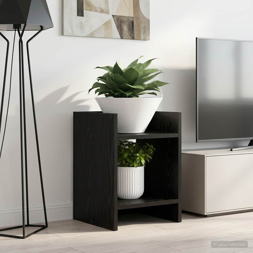 Planteholder 2 pcs Sort Eg 30 x 30 x 40 cm Konstrueret træ billede