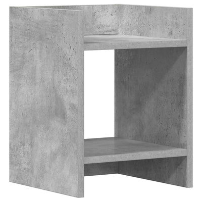 Planteholder med hylde BetonGrå 30 x 30 x 40 cm Konstrueret træ