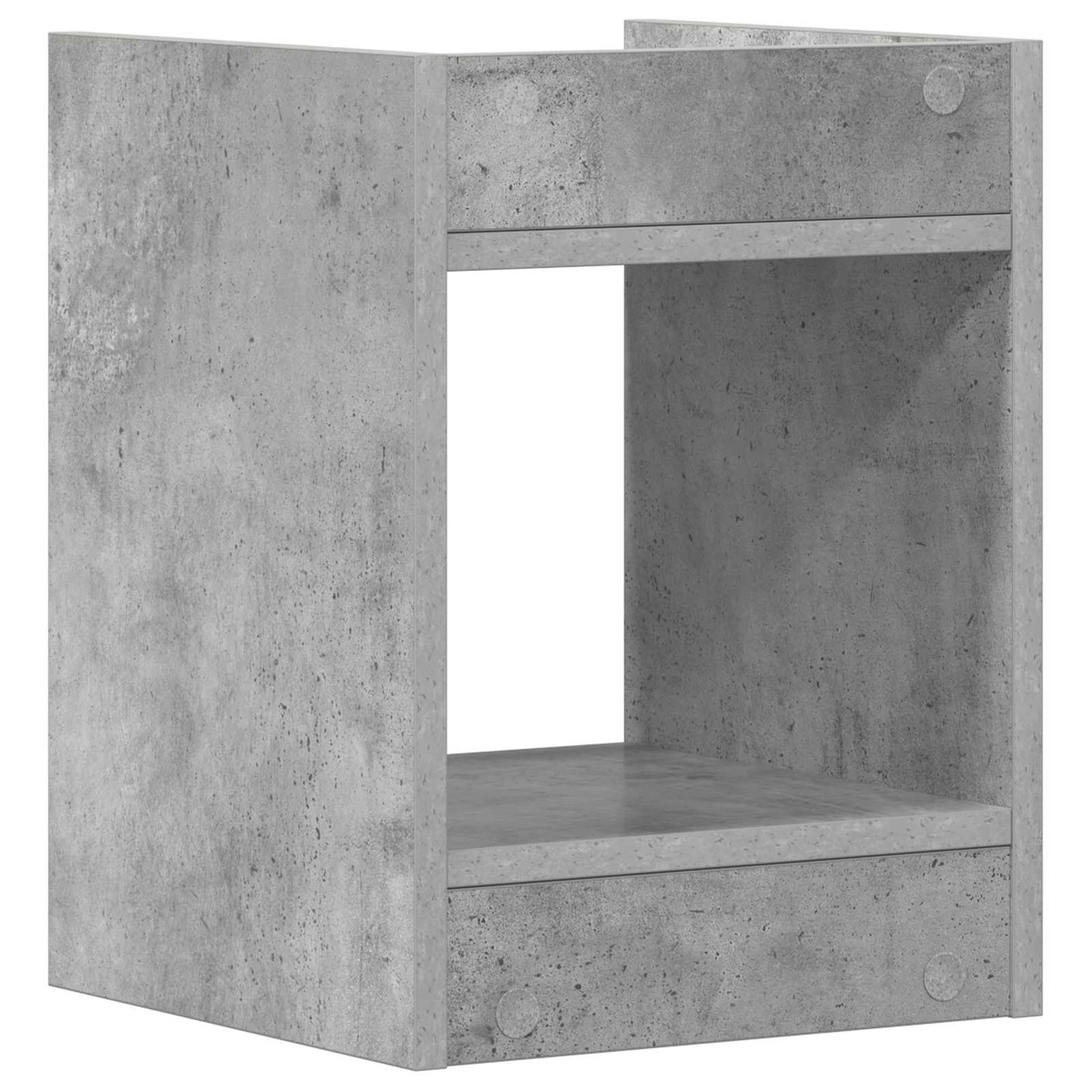 Planteholder med hylde BetonGrå 30 x 30 x 40 cm Konstrueret træ
