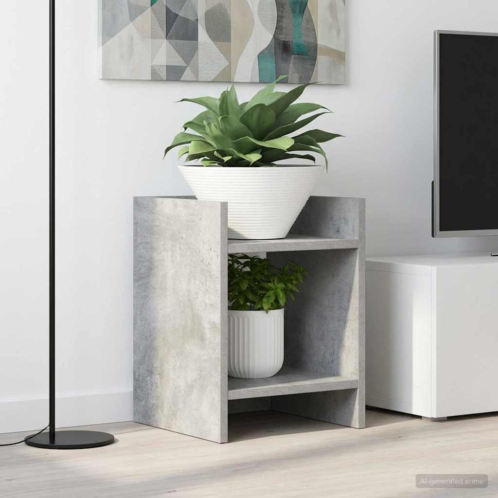 Planteholder 2 pcs BetonGrå 30 x 30 x 40 cm Konstrueret træ