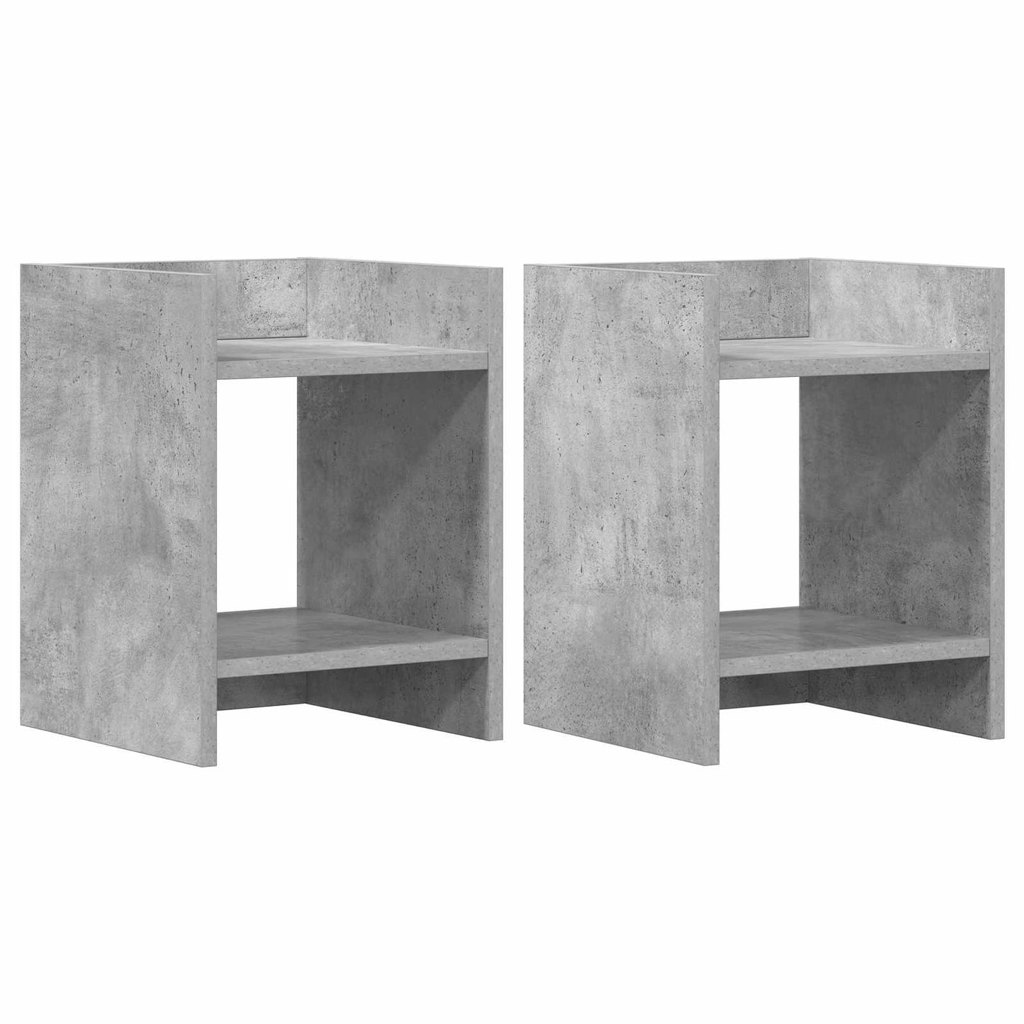 Planteholder 2 pcs BetonGrå 30 x 30 x 40 cm Konstrueret træ