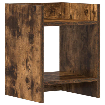 Planteholder med hylde Røget Eg 30 x 30 x 40 cm Konstrueret træ