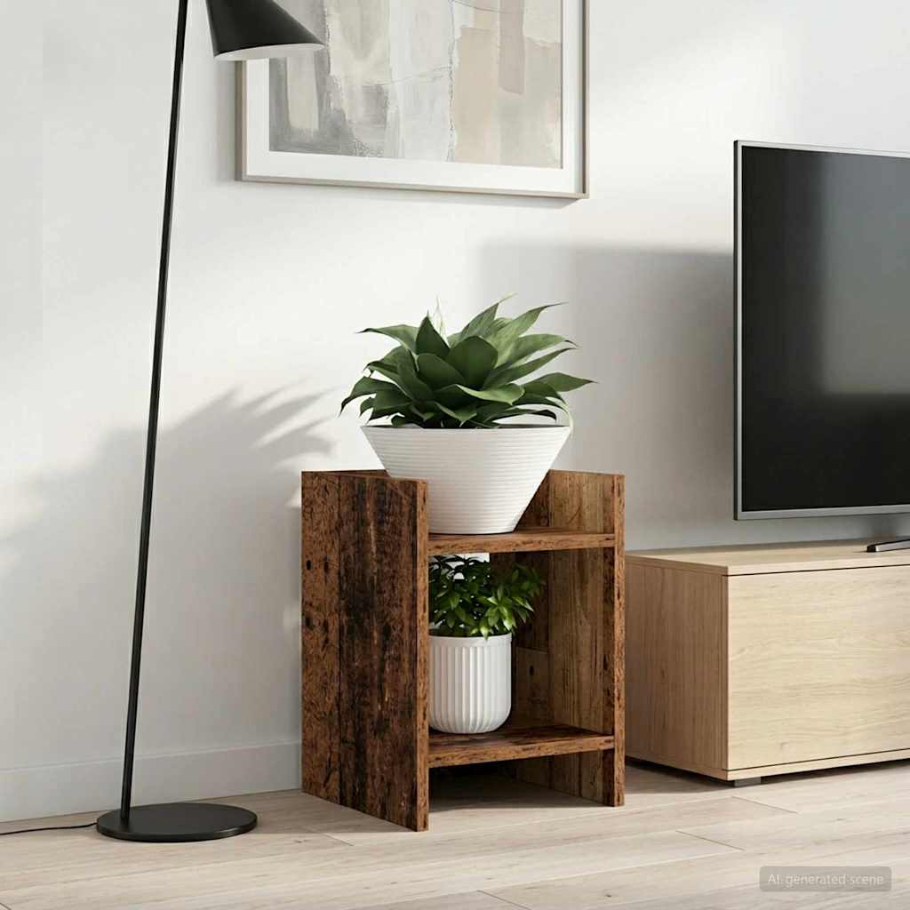 Planteholder 2 pcs Gammelt træ 30 x 30 x 40 cm Konstrueret træ billede