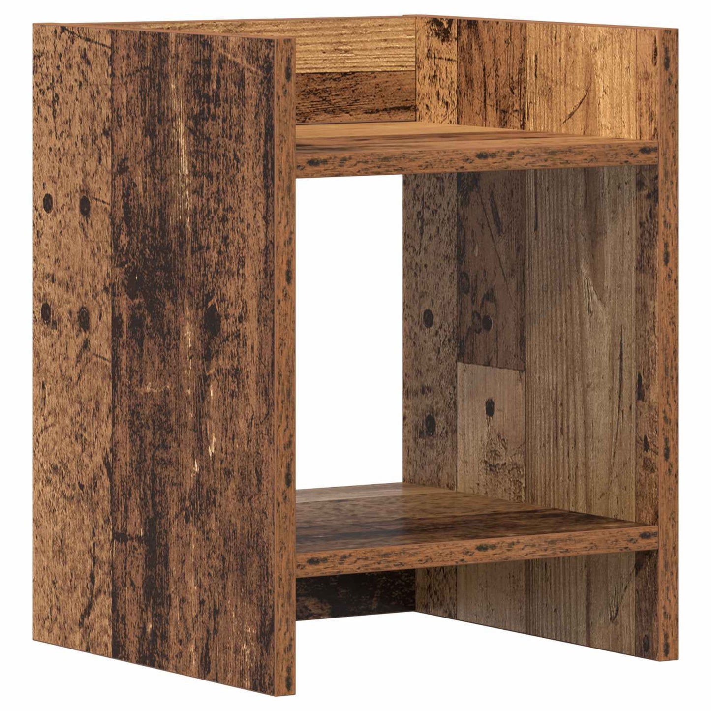 Planteholder 2 stk. Gammelt træ 30 x 30 x 40 cm Konstrueret træ