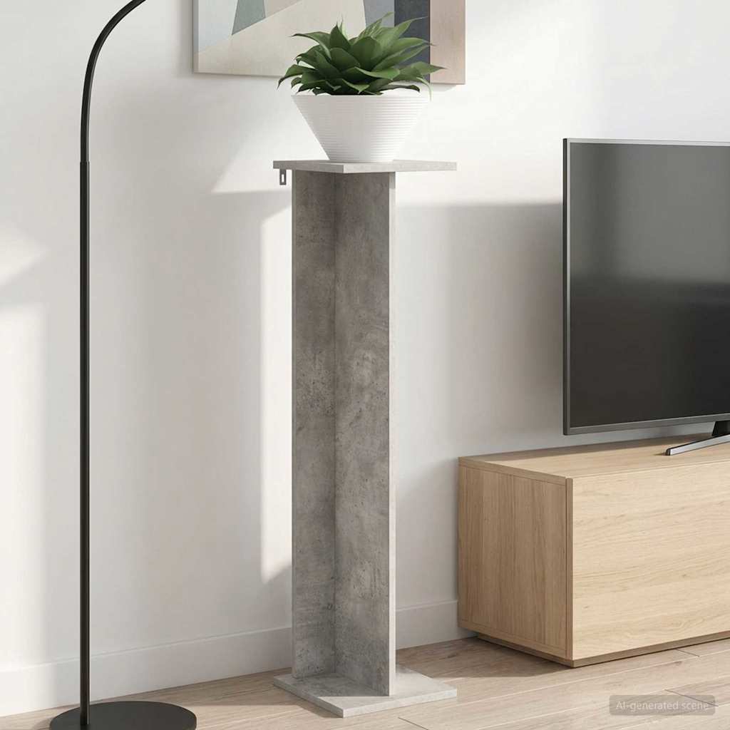 Planteholder BetonGrå 25 x 25,5 x 100,5 cm Konstrueret træ