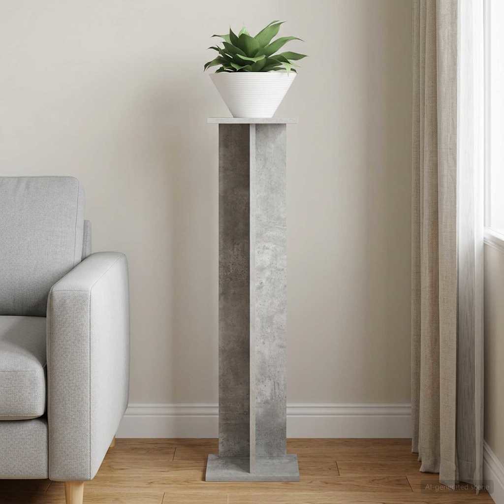 Planteholder BetonGrå 25 x 25,5 x 100,5 cm Konstrueret træ