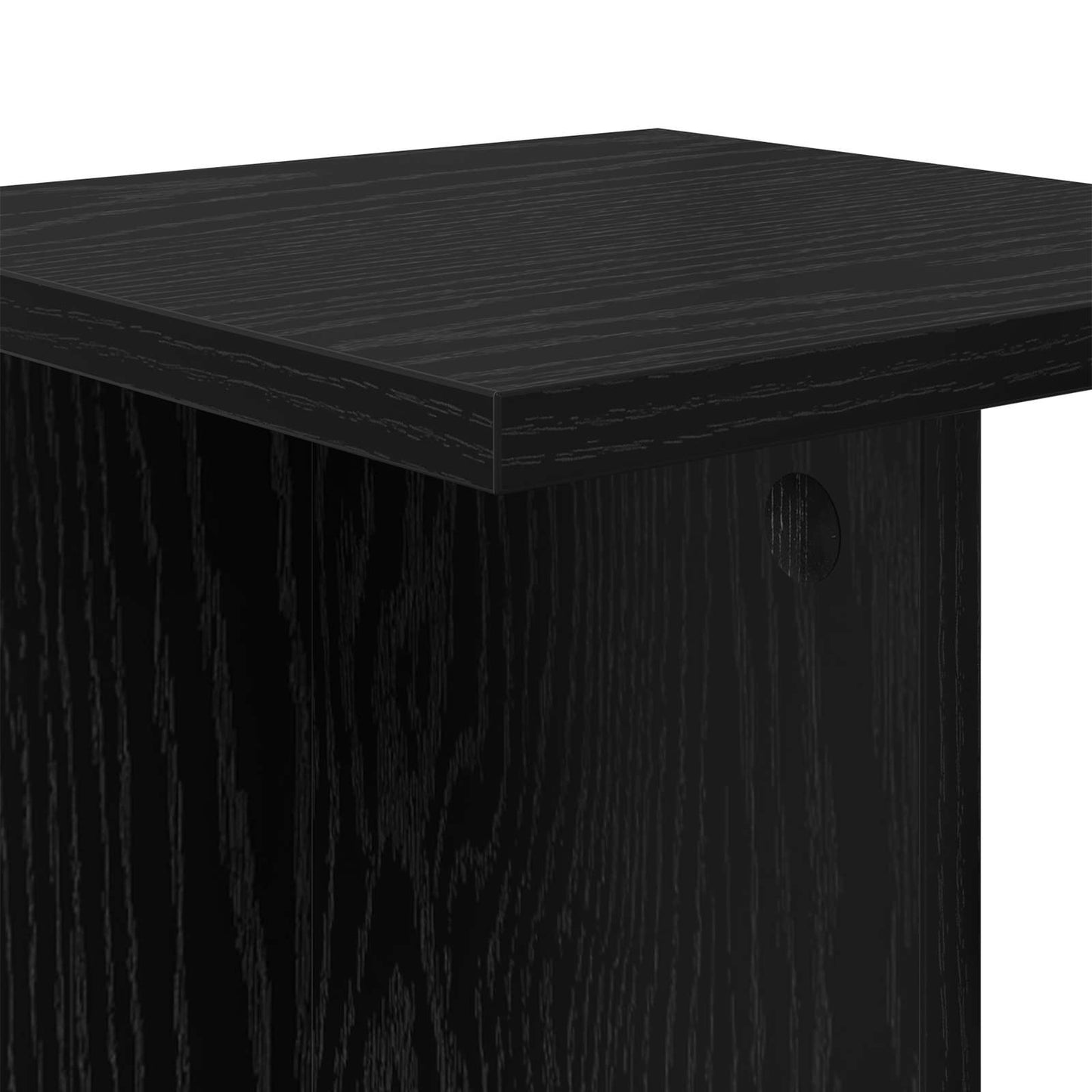 Planteholder 2 pcs Sort Eg 25 x 25,5 x 80,5 cm Konstrueret træ