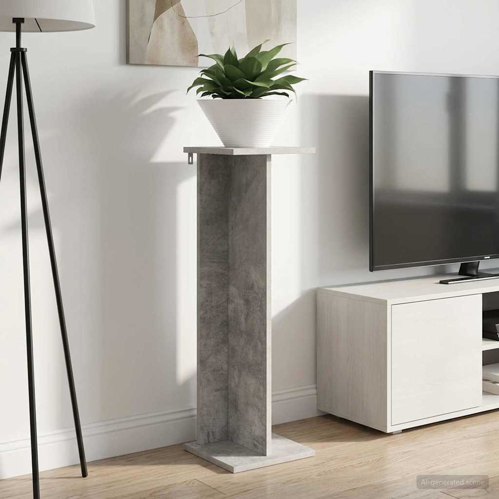 Planteholder BetonGrå 25 x 25,5 x 80,5 cm Konstrueret træ