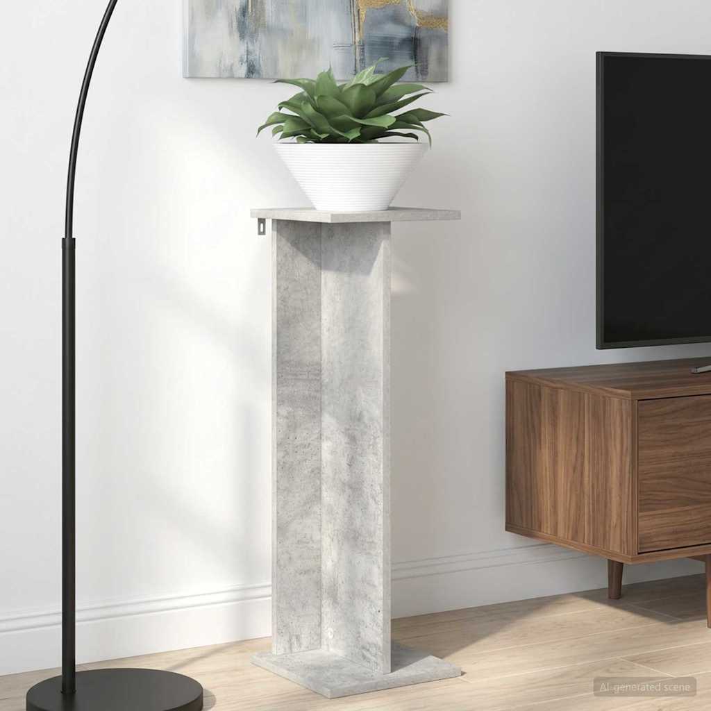 Planteholder 2 pcs BetonGrå 25 x 25,5 x 80,5 cm Konstrueret træ