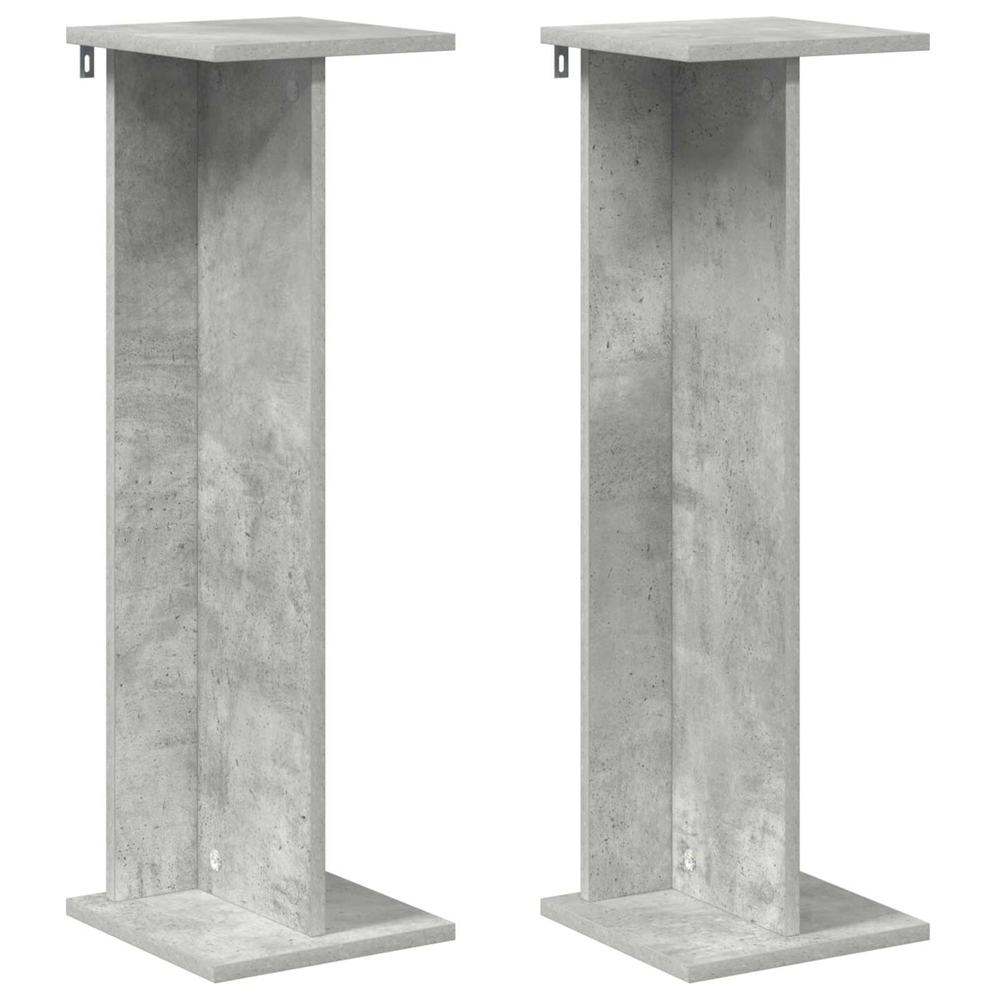 Planteholder 2 pcs BetonGrå 25 x 25,5 x 80,5 cm Konstrueret træ