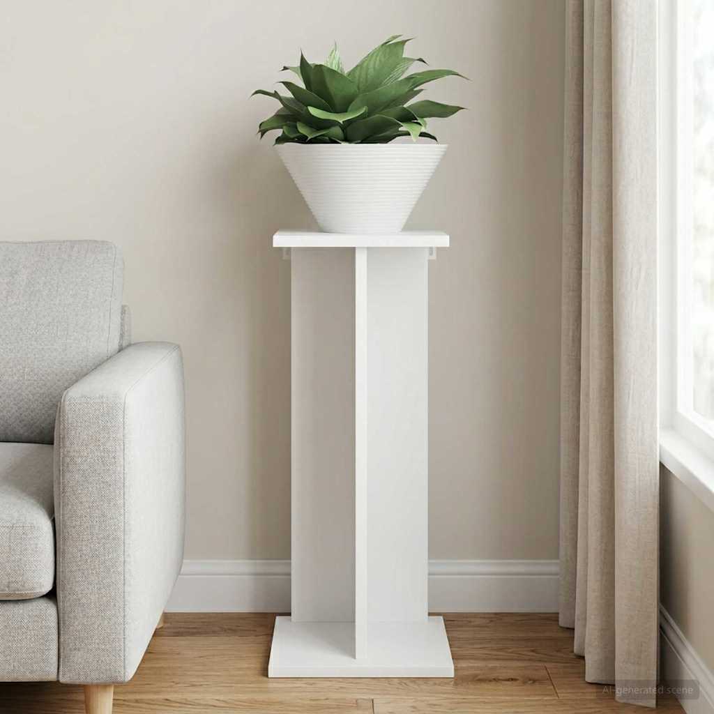 Planteholder Hvid 25 x 25,5 x 60,5 cm Konstrueret træ