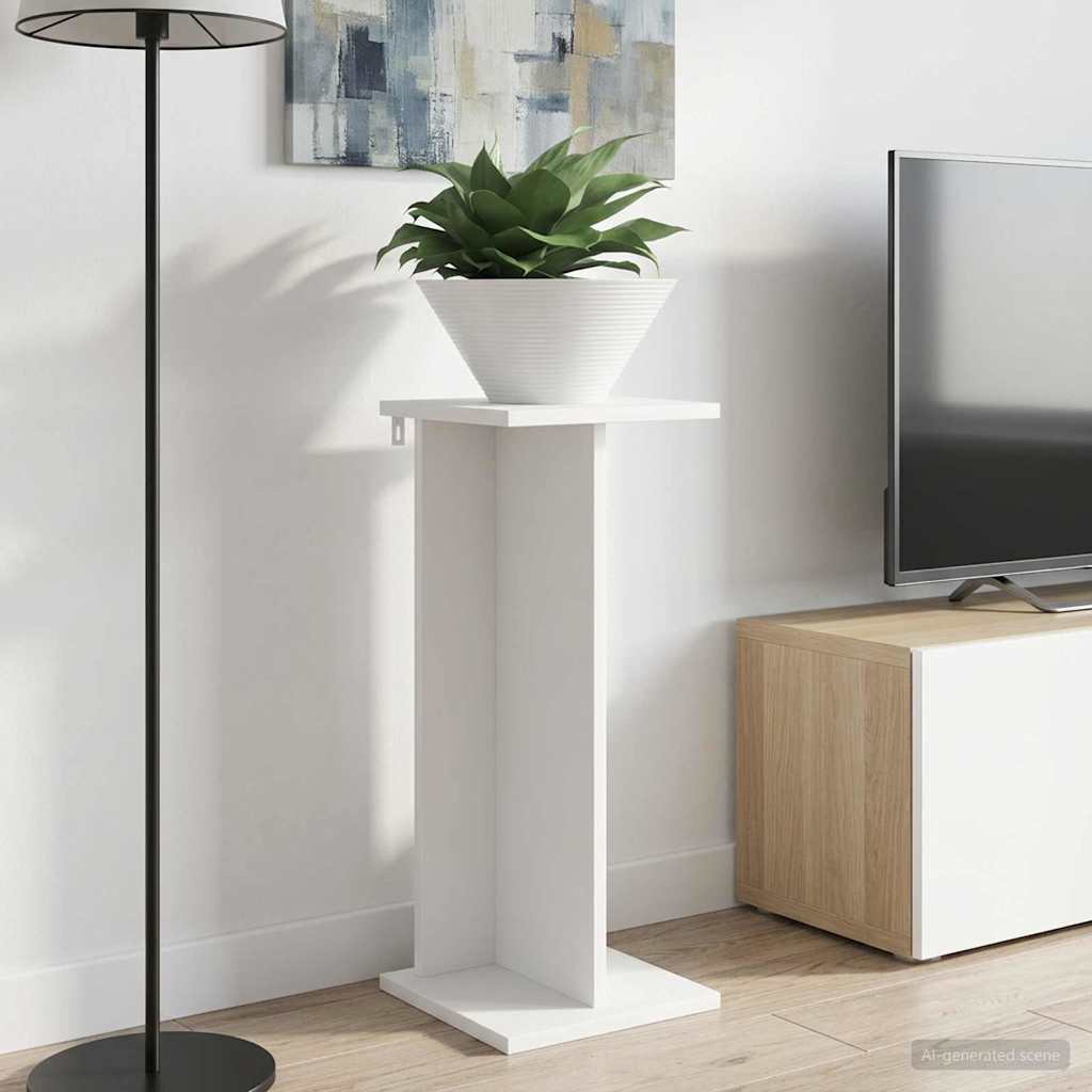 Planteholder 2 pcs Hvid 25 x 25,5 x 60,5 cm Konstrueret træ