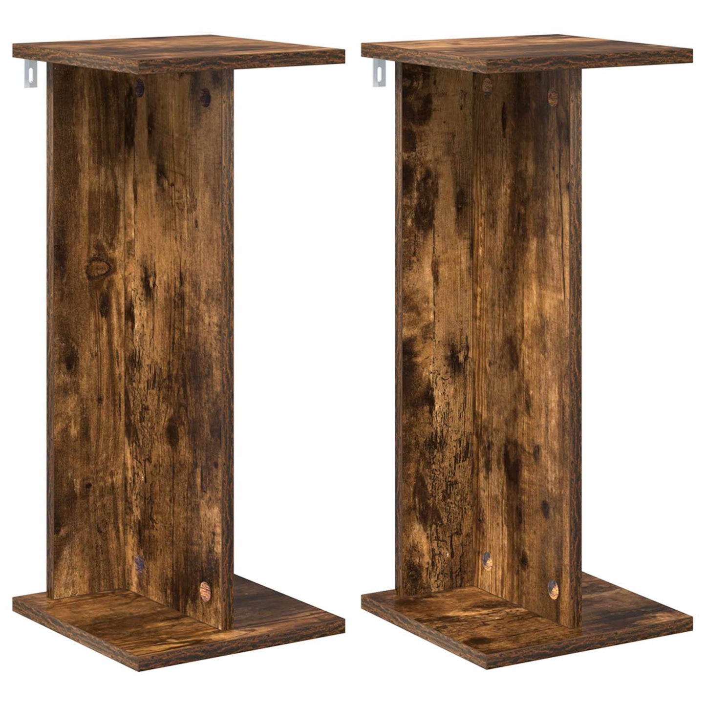Planteholder 2 pcs Røget Eg 25 x 25,5 x 60,5 cm Konstrueret træ