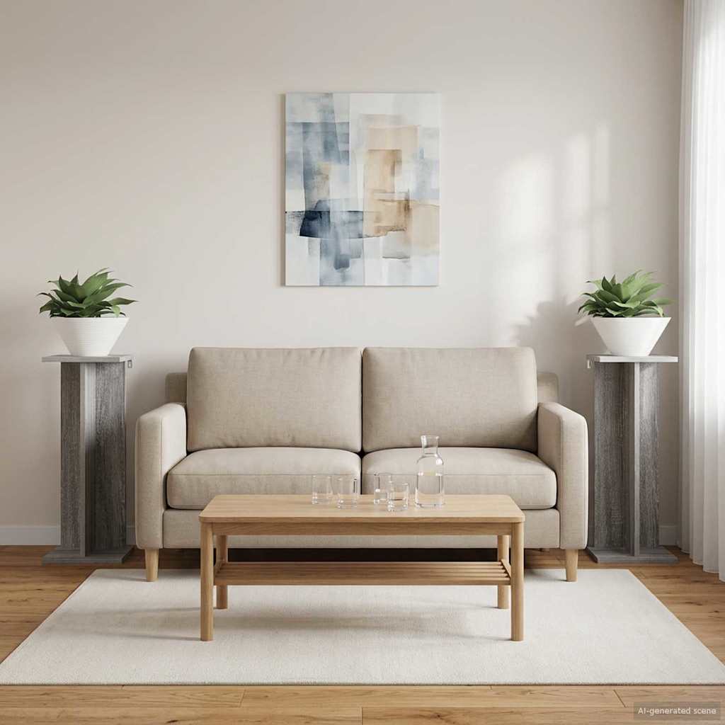 Planteholder 2 pcs Grå Sonoma 25 x 25,5 x 60,5 cm