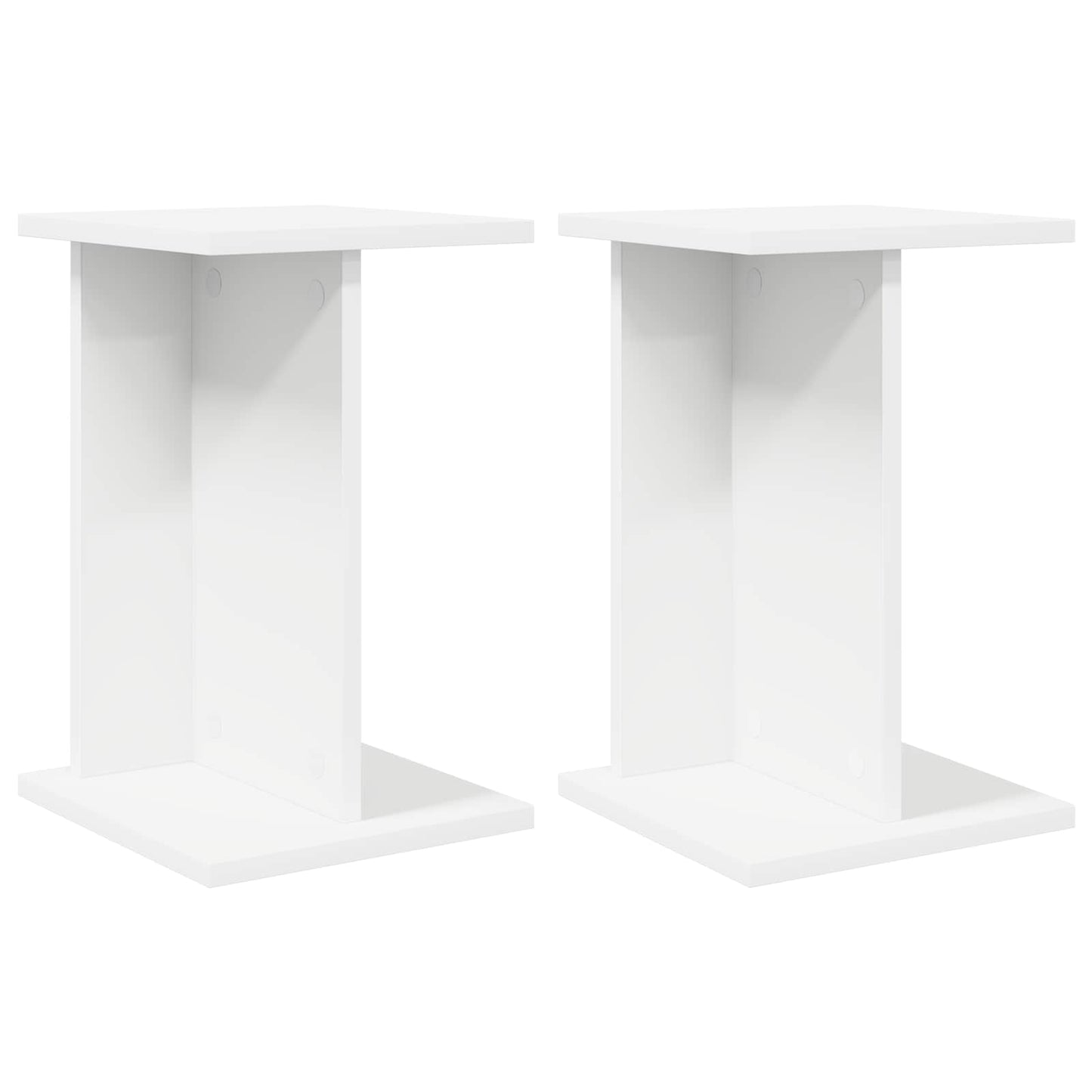 Planteholder 2 pcs Hvid 25 x 25,5 x 40,5 cm Konstrueret træ