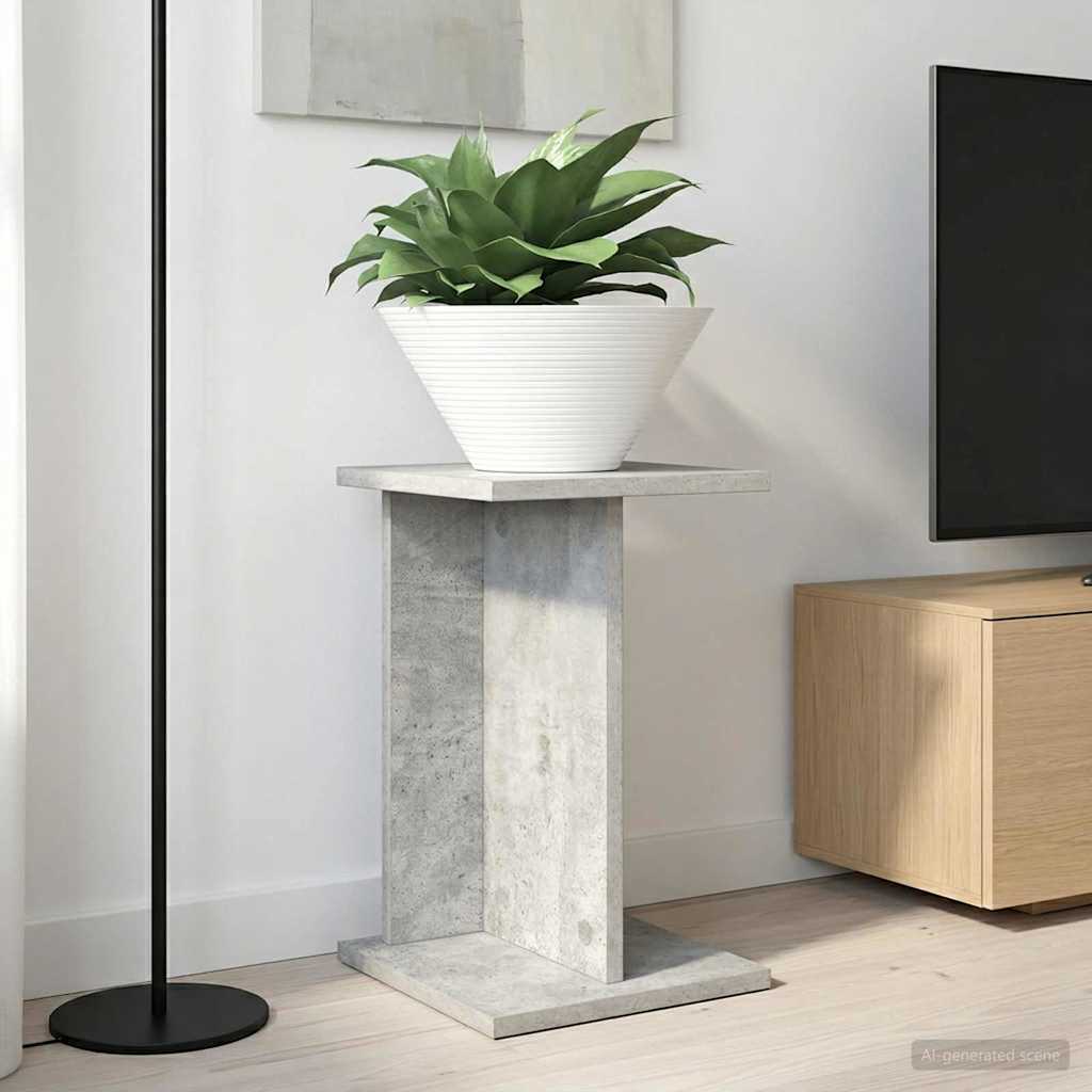Planteholder 2 pcs BetonGrå 25 x 25,5 x 40,5 cm Konstrueret træ billede