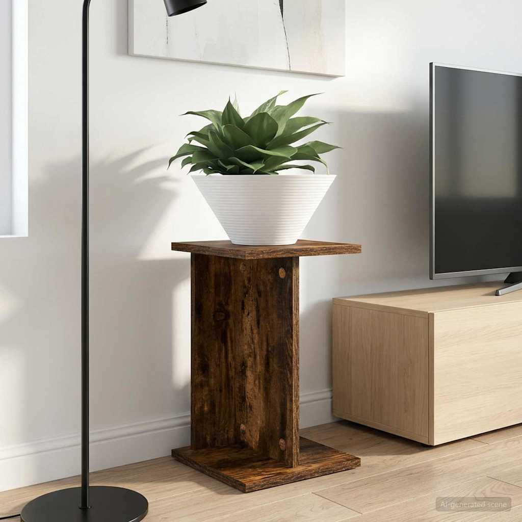 Planteholder Røget Eg 25 x 25,5 x 40,5 cm Konstrueret træ