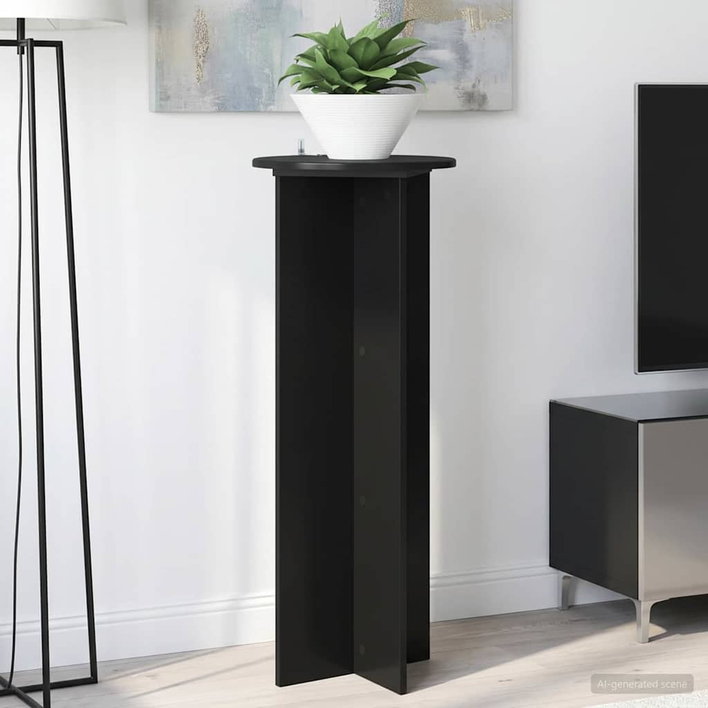 Planteholder 2 pcs Sort Ø40 x 100 cm Konstrueret træ billede