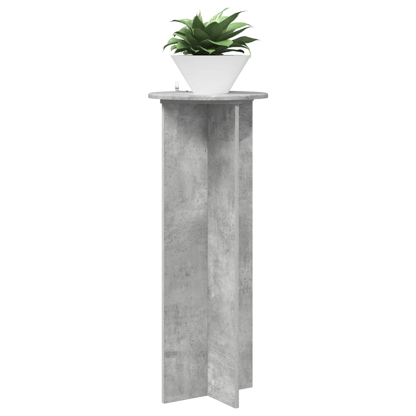 Planteholder 2 pcs Betongrå Ø40 x 100 cm Konstrueret træ