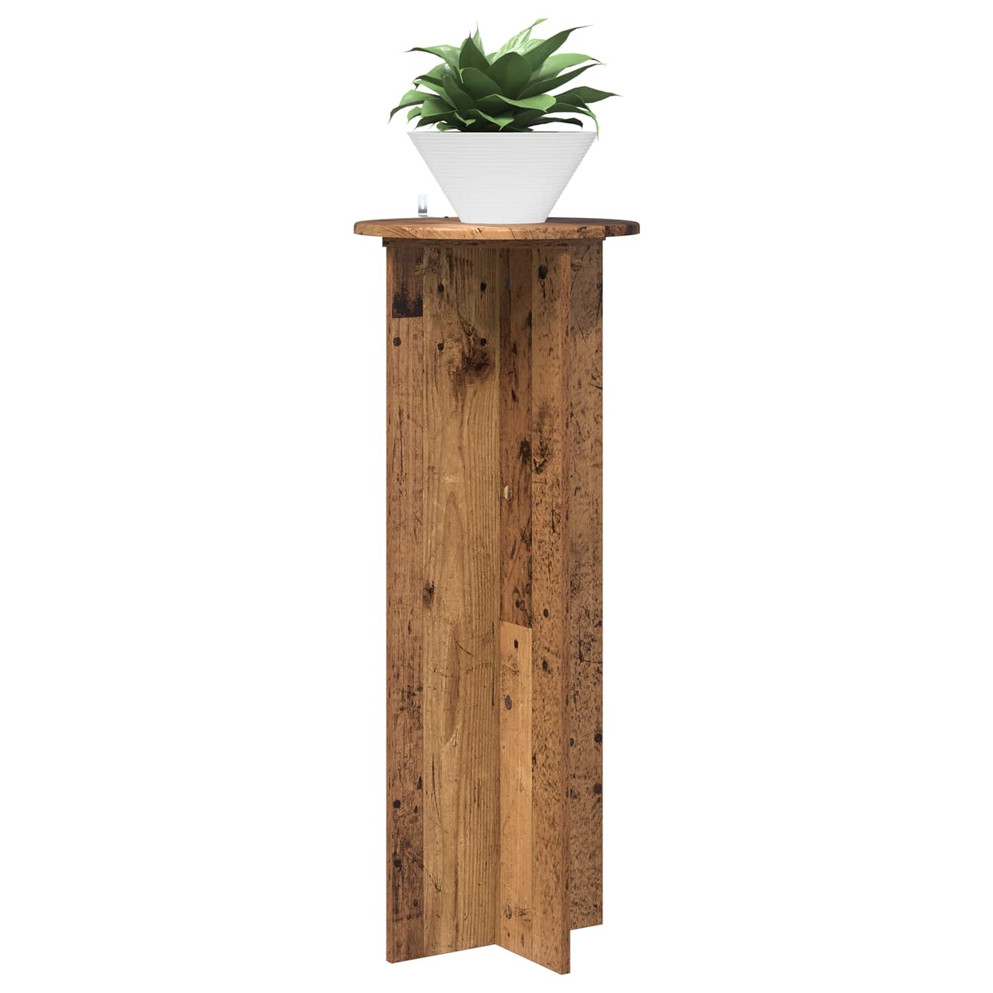 Planteholder 2 pcs Gammelt træ Ø40 x 100 cm Konstrueret træ
