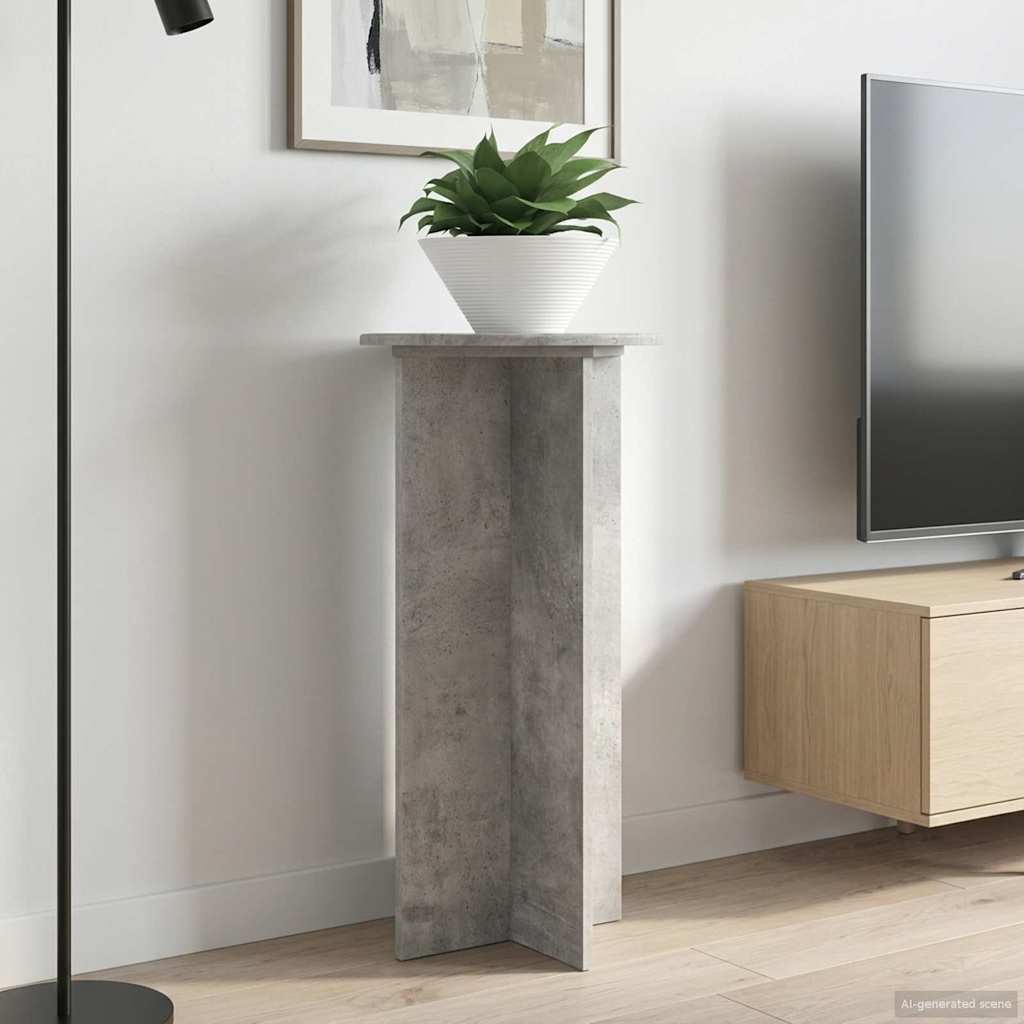 Planteholder 2 pcs Betongrå 40 x 40 x 80 cm Konstrueret træ