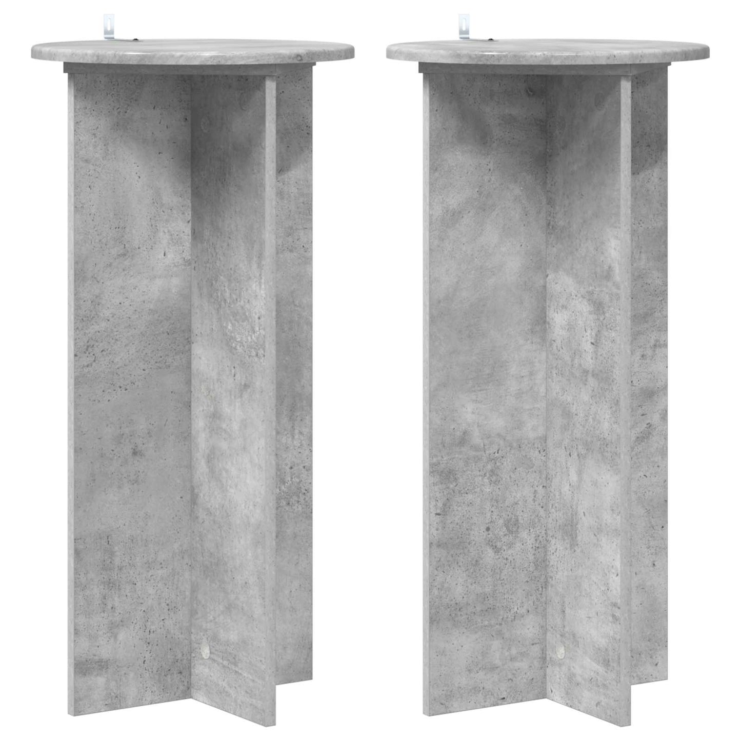 Planteholder 2 pcs Betongrå 40 x 40 x 80 cm Konstrueret træ