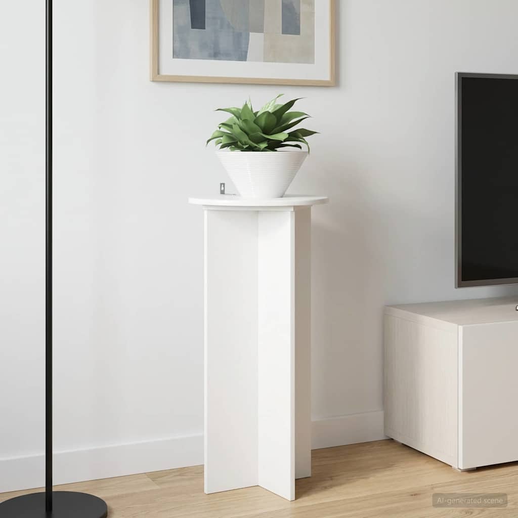 Planteholder 2 pcs Hvid højglans 40 x 40 x 80 cm billede