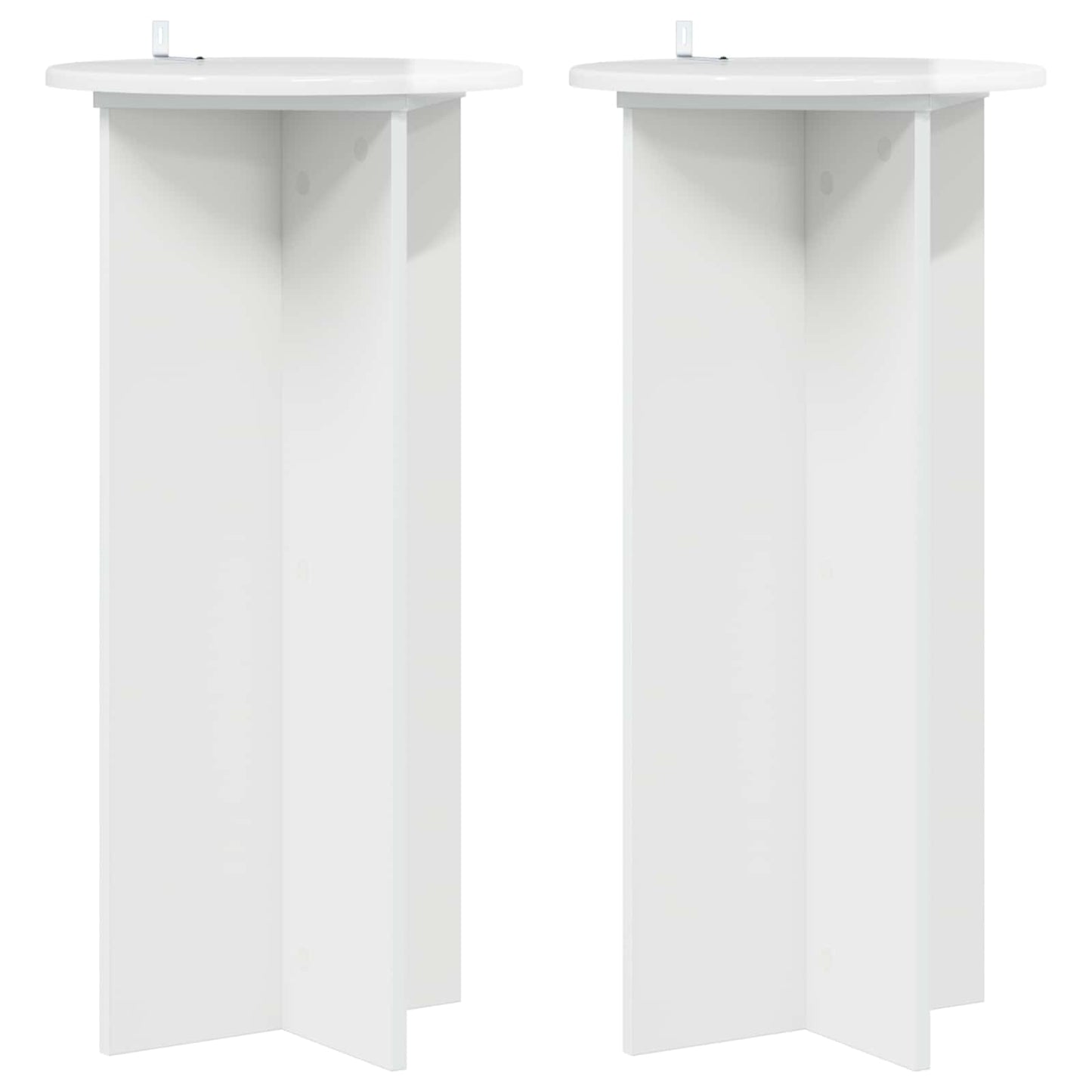 Planteholder 2 pcs Hvid højglans 40 x 40 x 80 cm